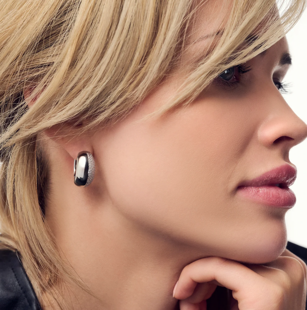 Silver CZ Fasano Grande Earrings