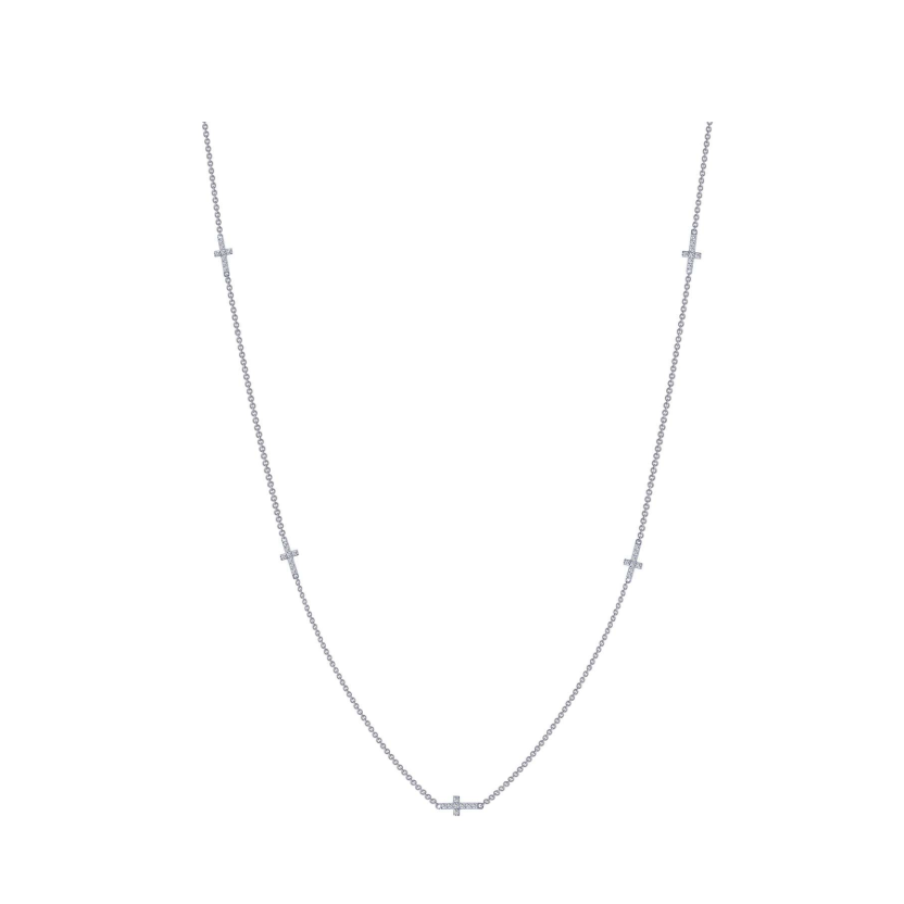 0.40 CTTW Multi Cross Necklace