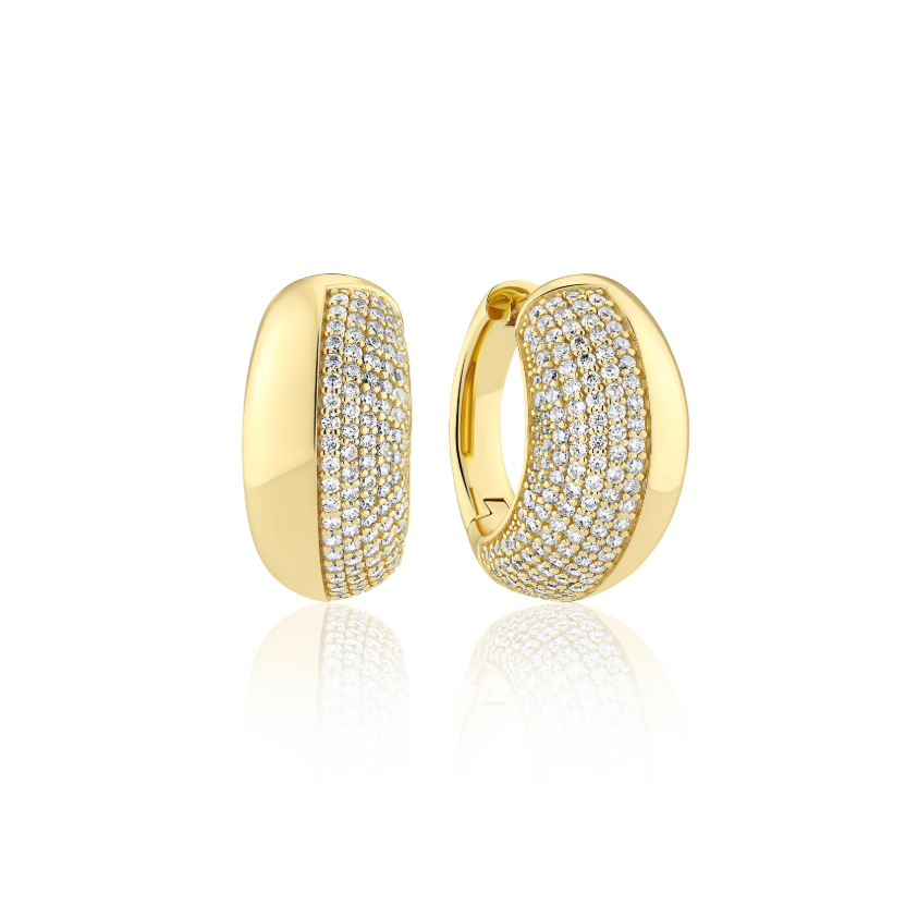 Gold CZ Fasano Piccolo Earrings