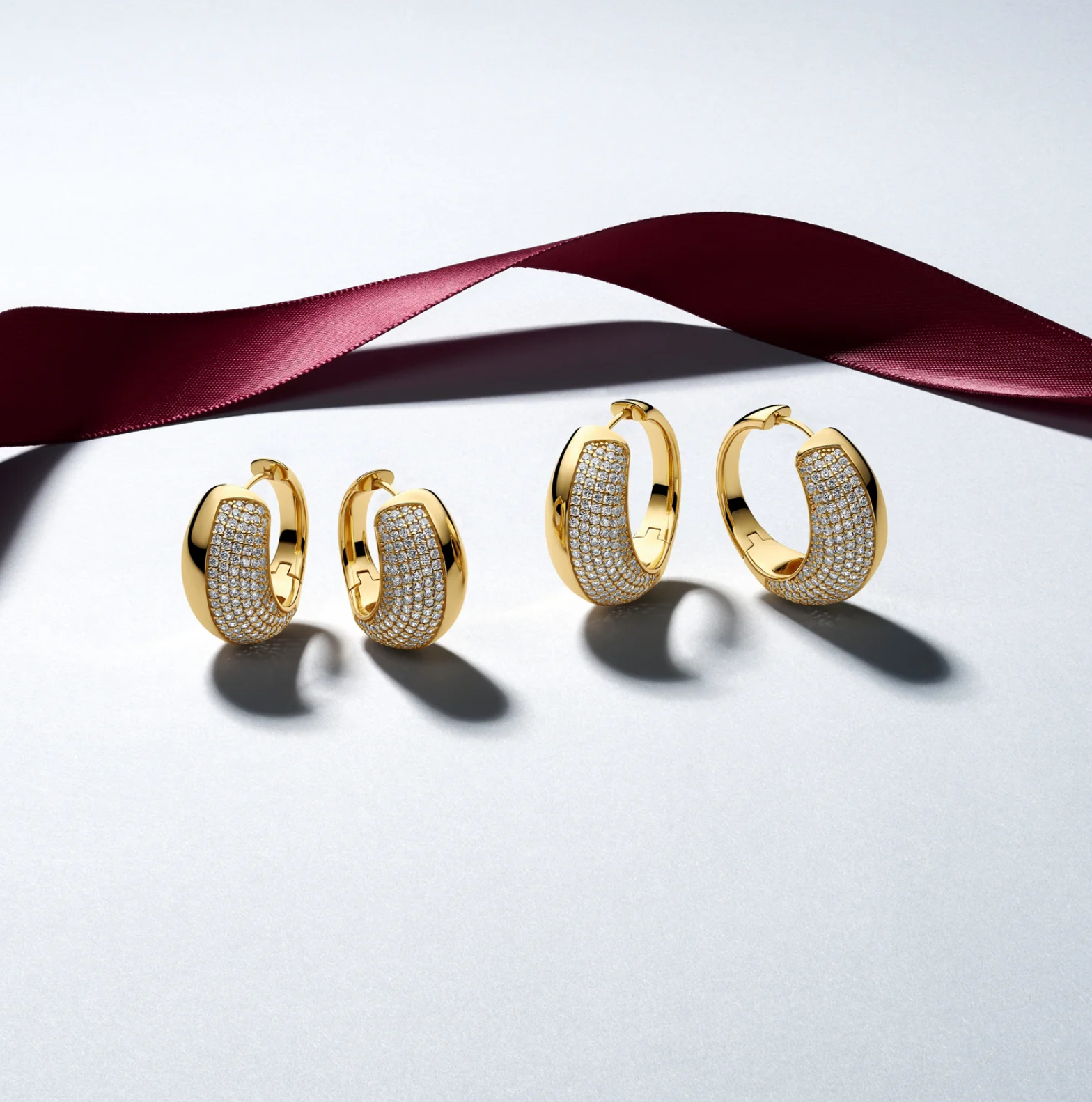Gold CZ Fasano Piccolo Earrings
