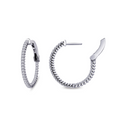 1.08 CTTW Open Hinged Round Inside Out Hoops