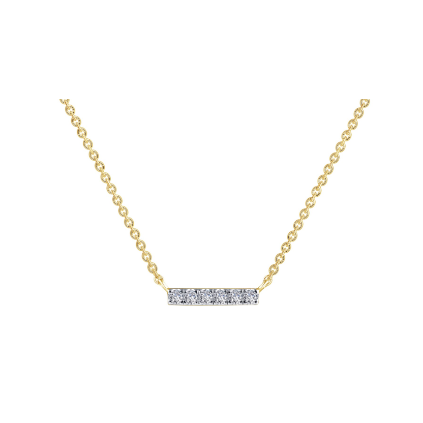 0.09 CTW Dainty Bar Necklace