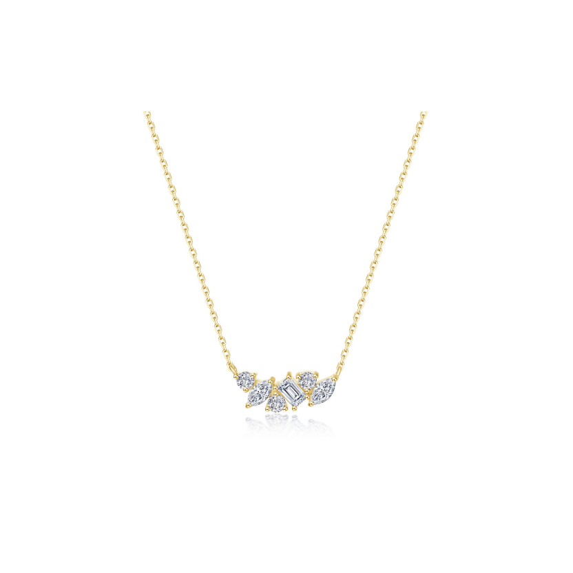 0.75 CTW Cluster Necklace