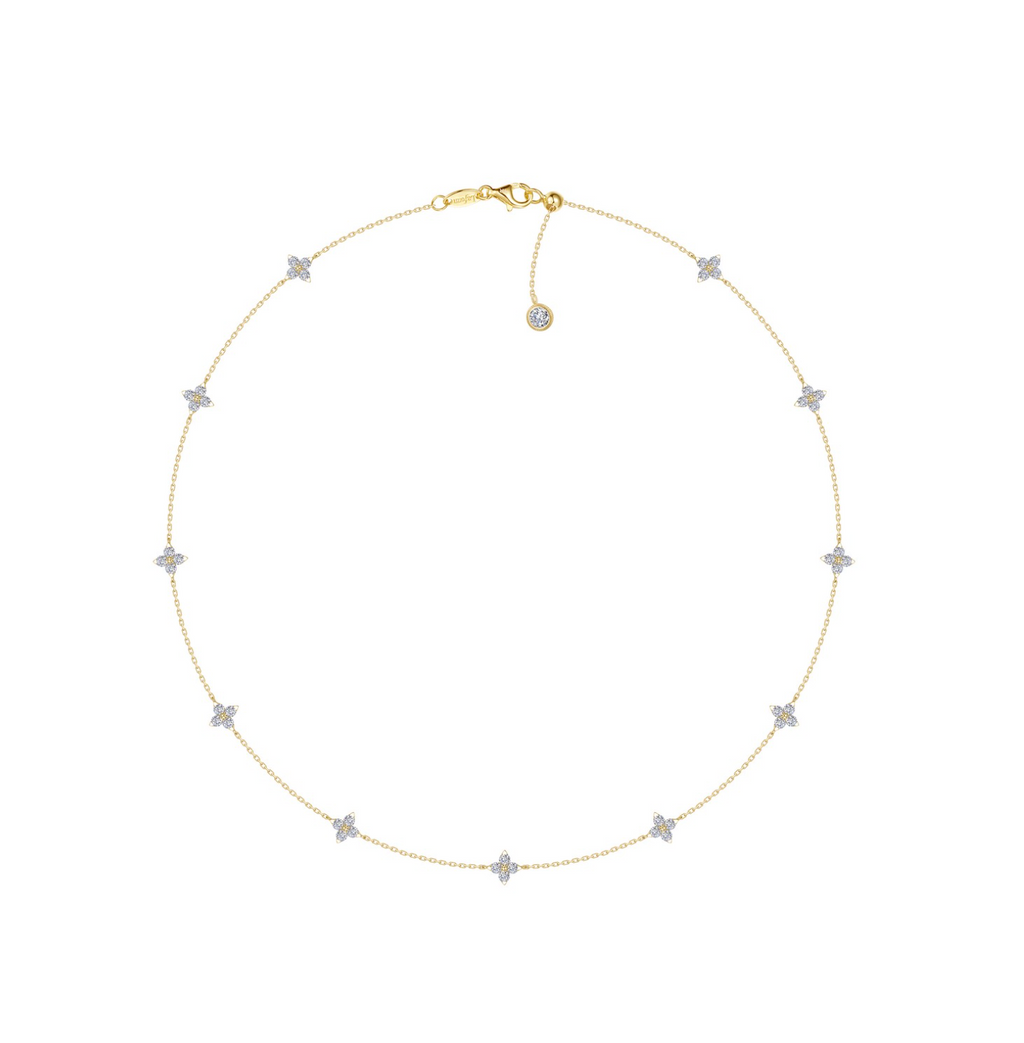 1.72 CTW Trillium Station Necklace