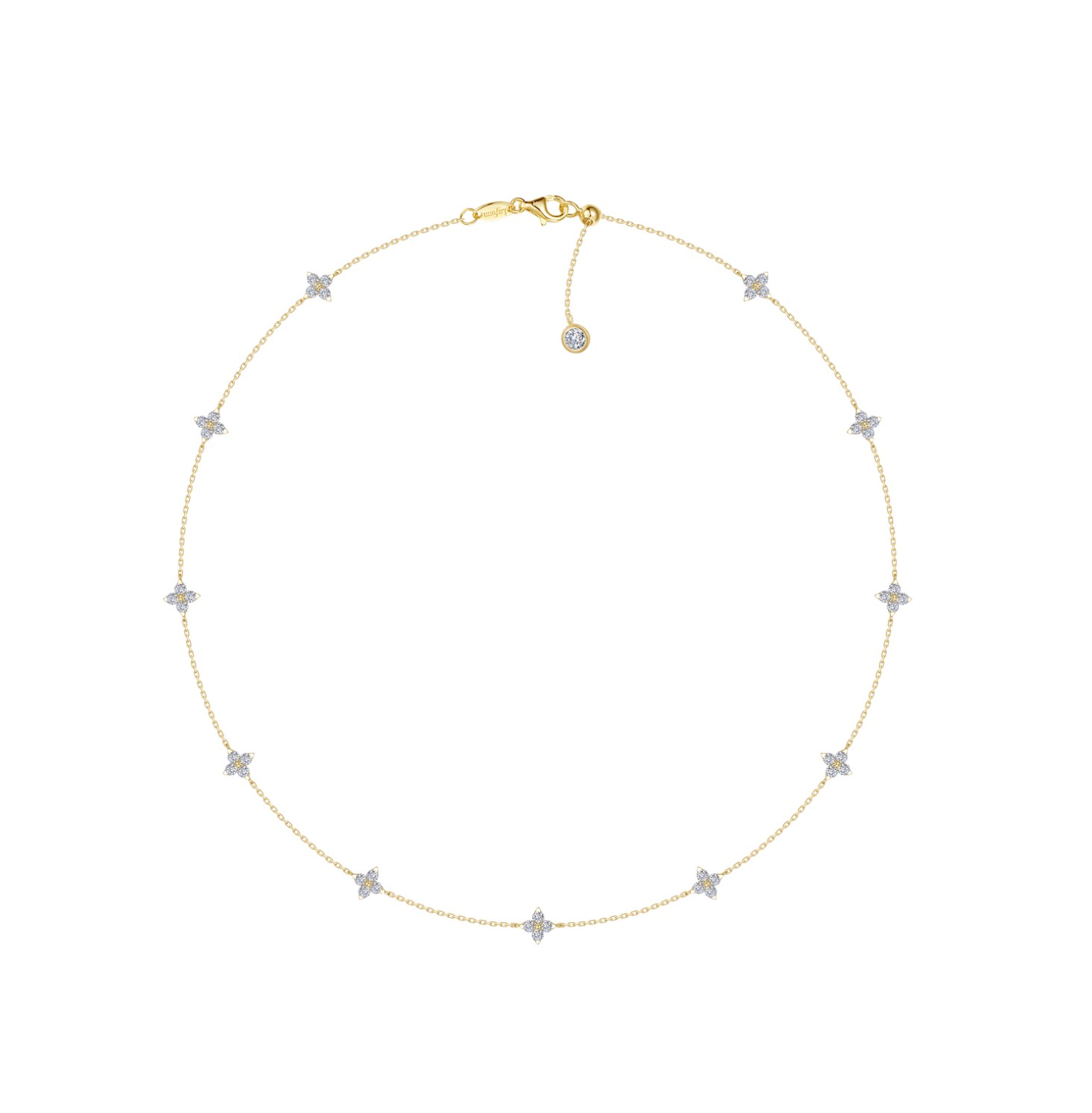 1.72 CTW Trillium Station Necklace