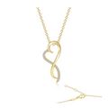 Gold Infinity Heart Pendant Necklace