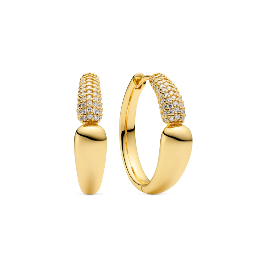Gold Goccia Creolo Grande Earrings