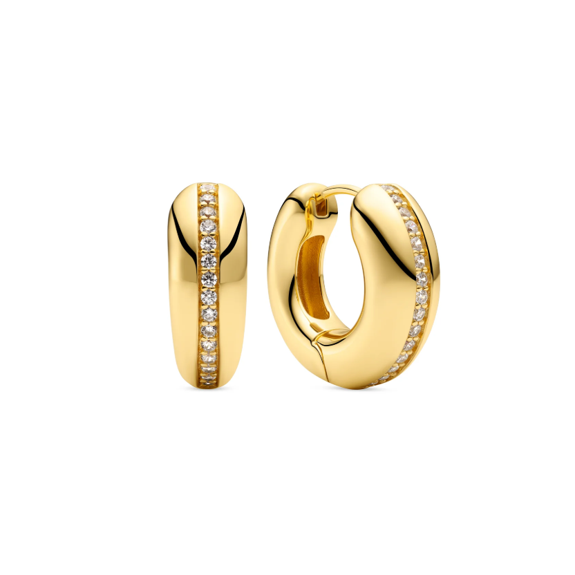 Gold CZ Palermo Piccolo Earrings
