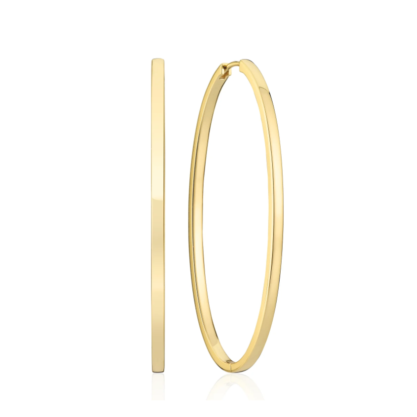 Gold Ellisse Pianura Grande Earrings