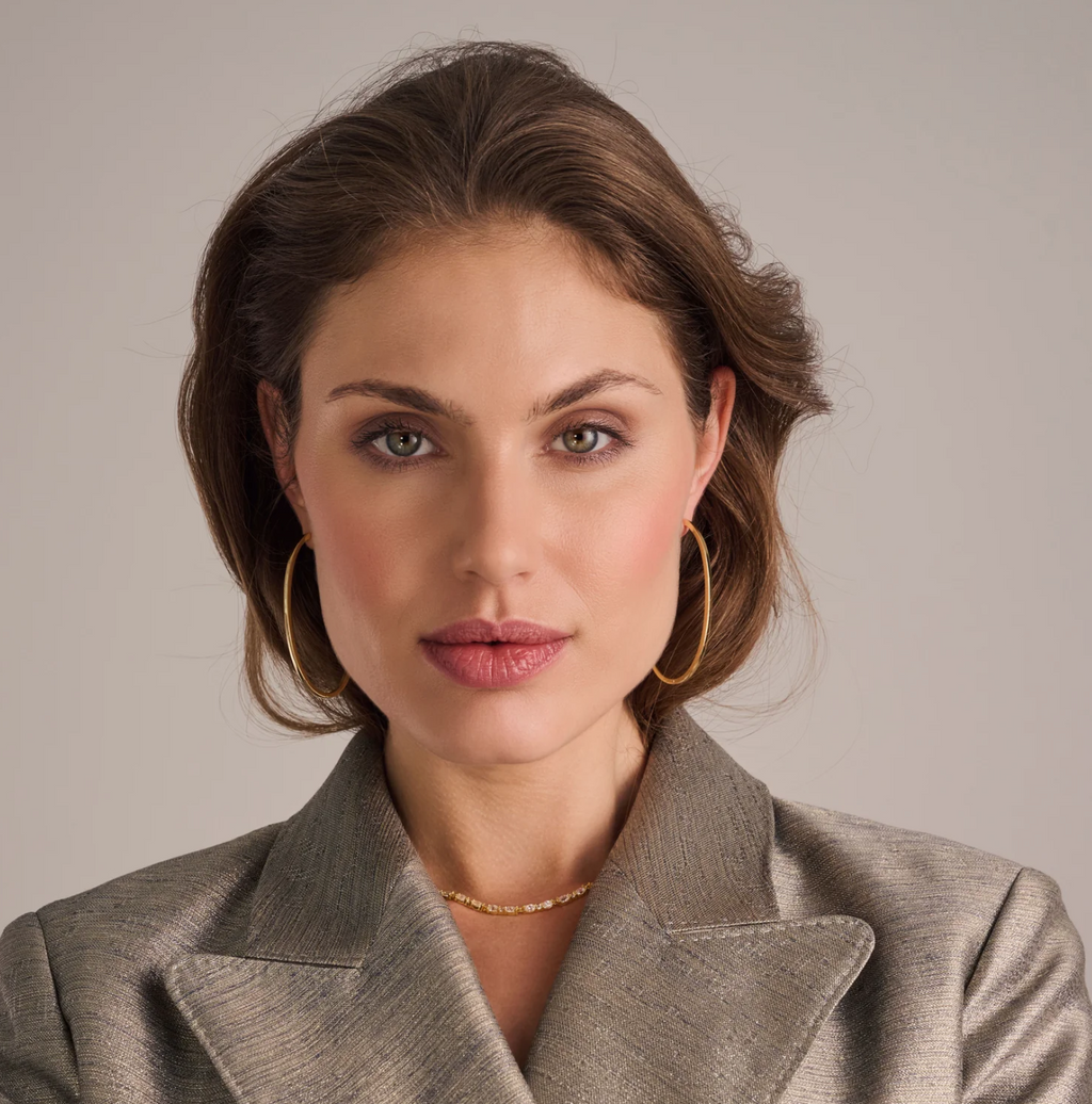 Gold Ellisse Pianura Grande Earrings