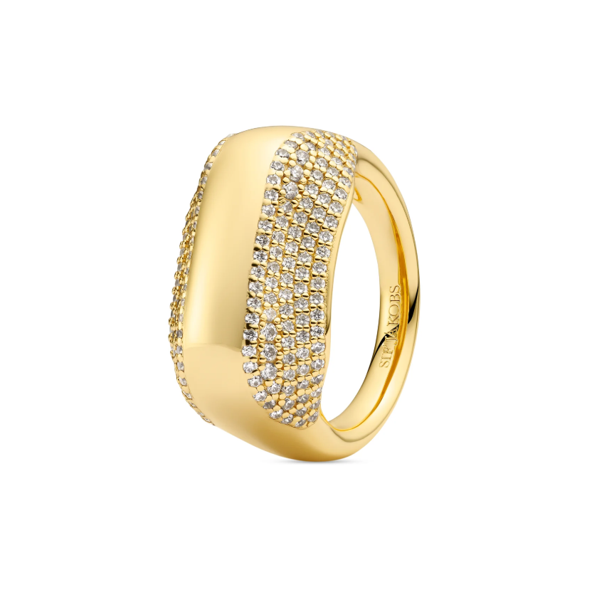Gold CZ Borsa Ring