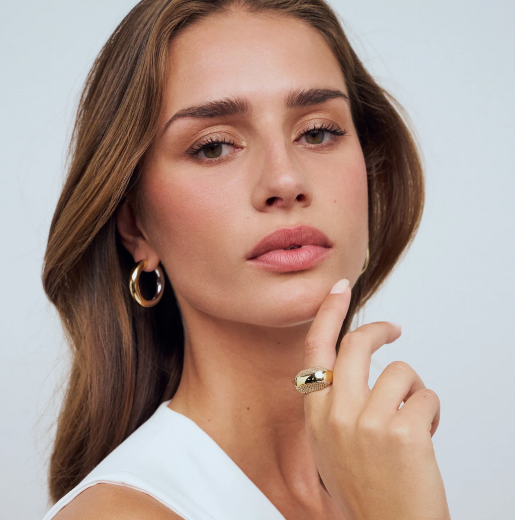 Gold CZ Borsa Ring