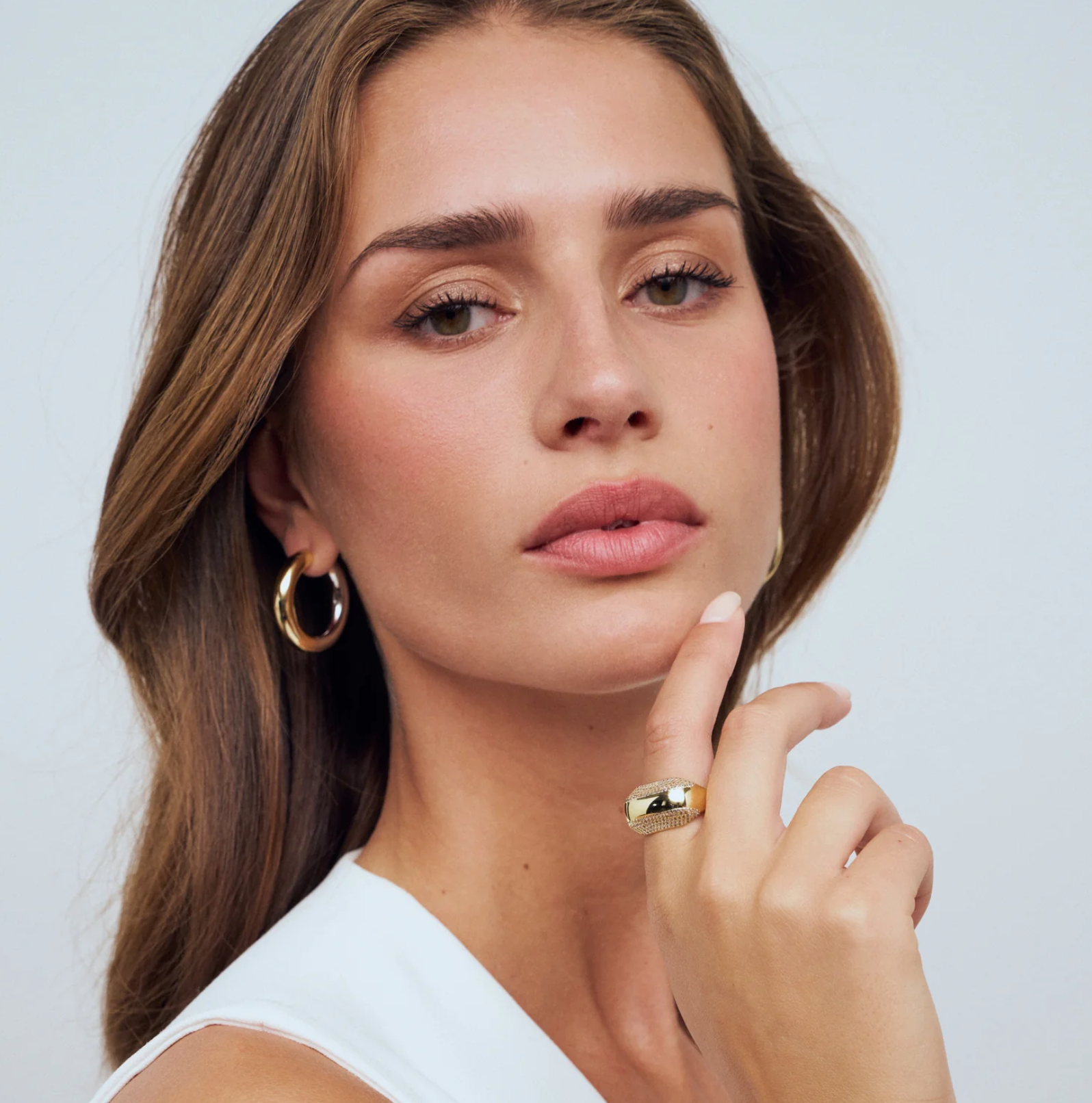 Gold CZ Borsa Ring