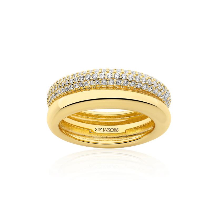 Gold CZ Carrara Ring