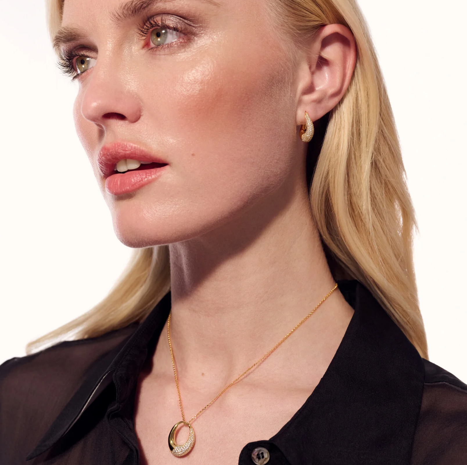 Gold CZ Glorenza Piccolo Earrings