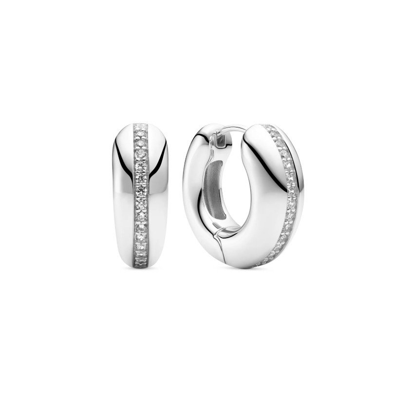 Silver CZ Palermo Piccolo Earrings