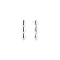 Silver Goccia Tre Pianura Earrings