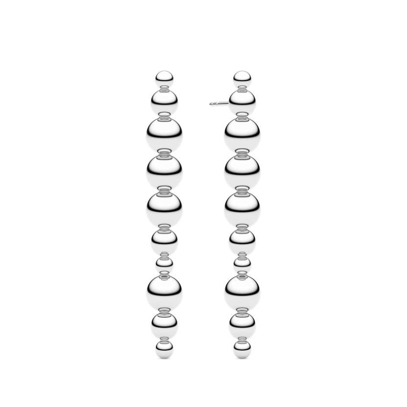 Silver Bormio Lungo Earrings