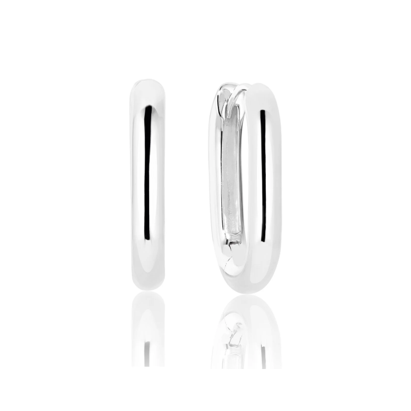 Silver Capri Medio Pianura Earrings