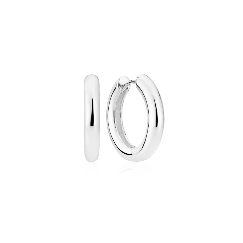 Silver Carrara Pianura Medio Earrings