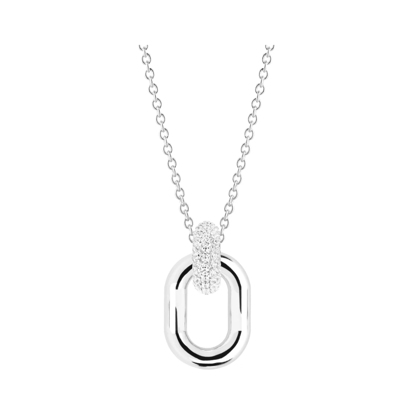 Silver CZ Bail Capri Due Pendant