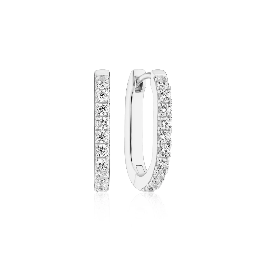 Silver CZ Capizzi Piccolo Earrings