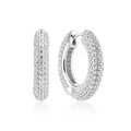 Silver CZ Carrara Medio Earrings