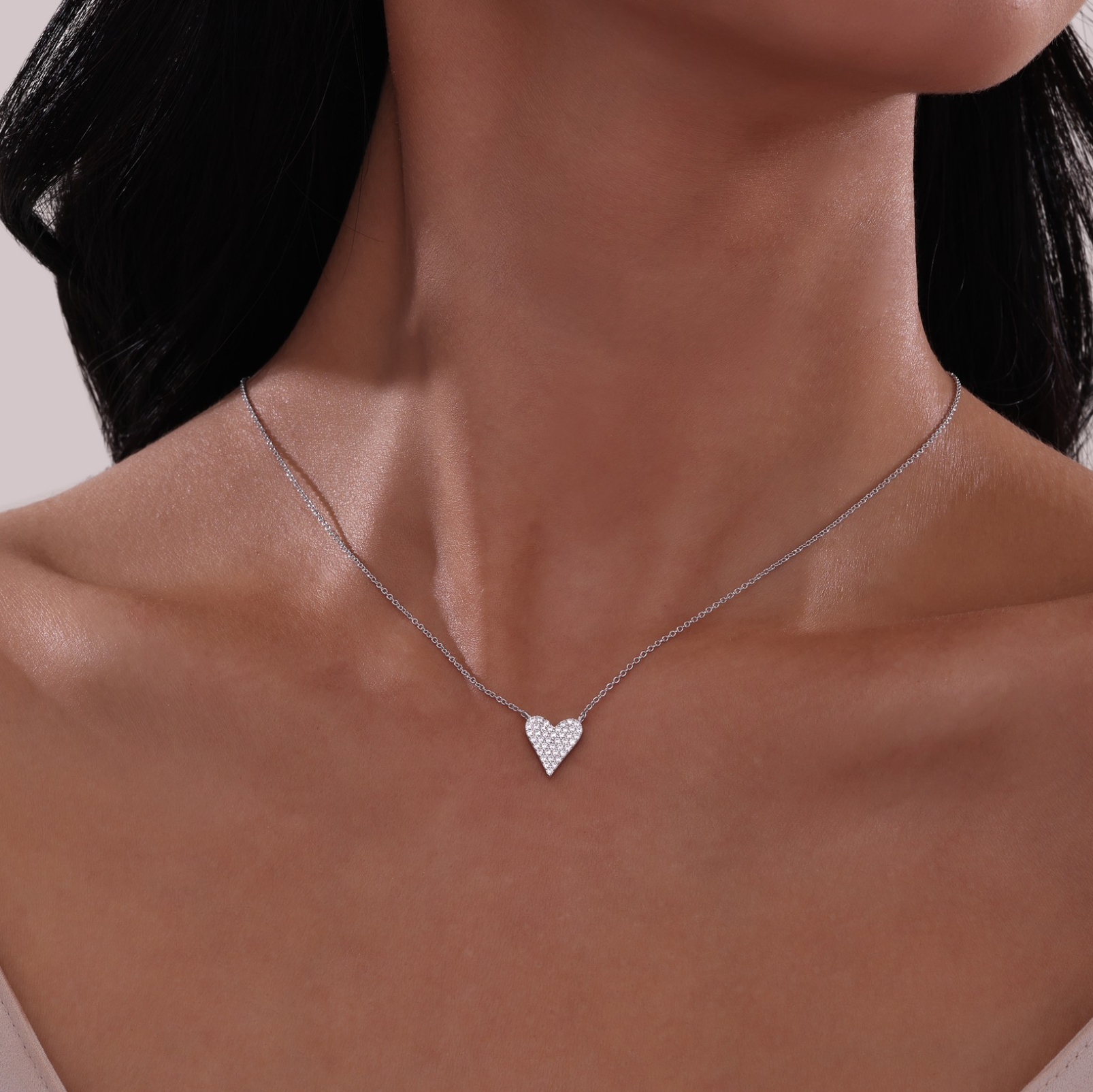 Pave Heart Necklace