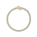 3 CTW Aria Half- Bezel Tennis Bracelet Gold