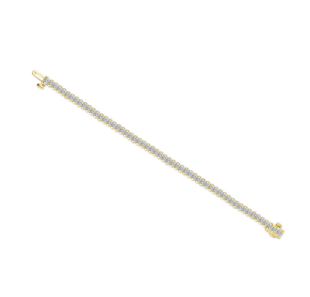 3 CTW Aria Half- Bezel Tennis Bracelet Gold
