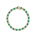 7.5 CTW Aria Half- Bezel Emerald Tennis Bracelet Gold
