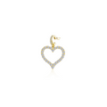 Amara Open Heart Pendant Charm Gold