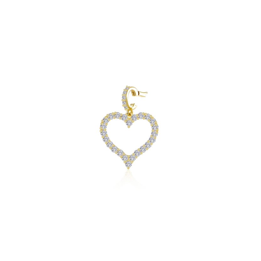 Amara Open Heart Pendant Charm Gold