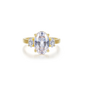 Aurora Three-Stone Oval Ring