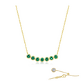 Emerald Bezels of Joy Necklace