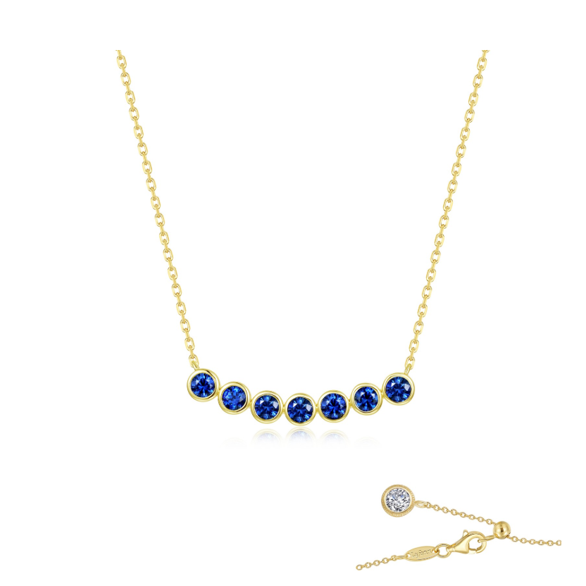 Sapphire Bezels of Joy Necklace
