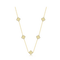 Gold Clover Motif Necklace