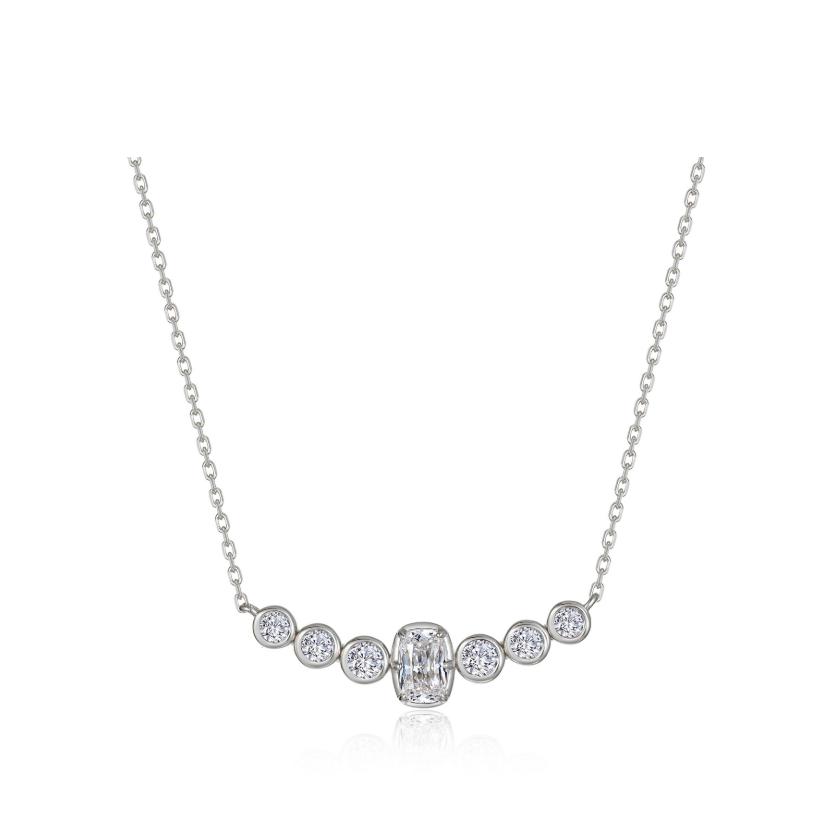 Cushion of Joy Silver Necklace