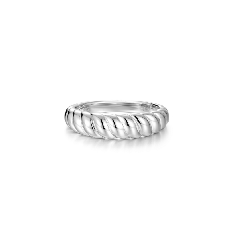 Silver Dome Rope Ring