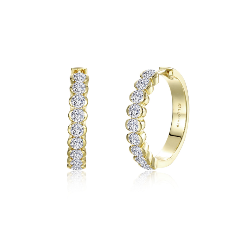 Large Willow Gold Hoop Earrings