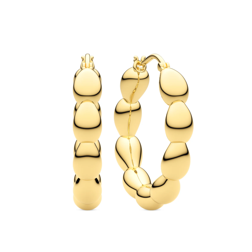 Gold Goccia Cerchietto Medio Earrings