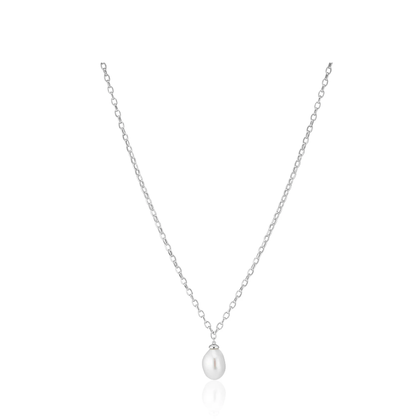 Silver Pearl Padua Medio Necklace