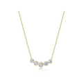 Olive Bezel Necklace Gold