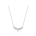 Olive Bezel Necklace Silver