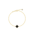 Black Onyx Paperclip Bracelet