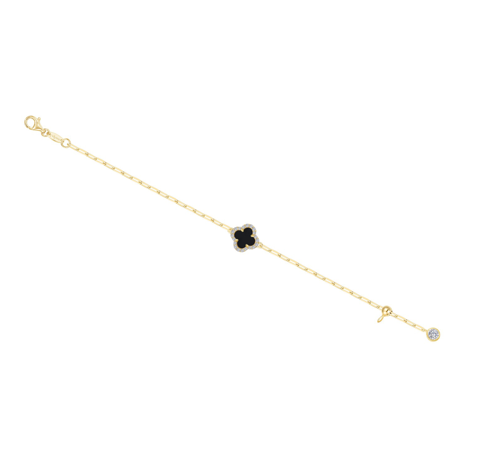 Black Onyx Paperclip Bracelet