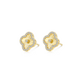 Golden Clover Stud Earrings
