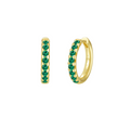 Madison Hoop Earrings Emerald