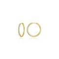 Medium Alina Round Hoop Earrings Gold