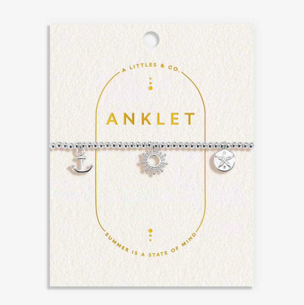 AL Charms Anklet in Silver Plating